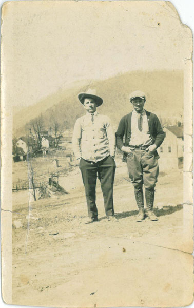 1927 Photograph of Mike Conrad (l) and Vasil Youchison (r)