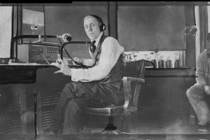 Circa 1916, an unidentified signalman working in the SJ Tower along the PRR lines at Ganister